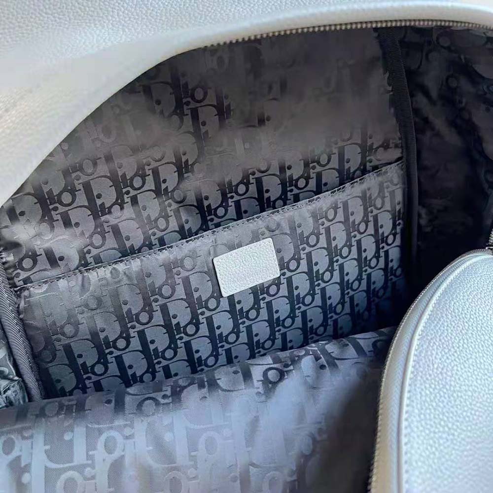 BALO Dior Rider Backpack Dior Gray Grained Calfskin with ‘Christian Dior 1947’ Signature