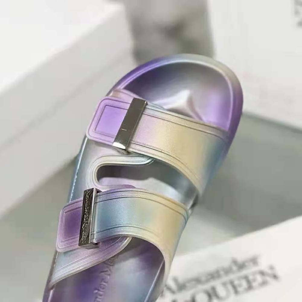 DÉP Alexander Mcqueen Women Oversized Hybrid Slide in Silver