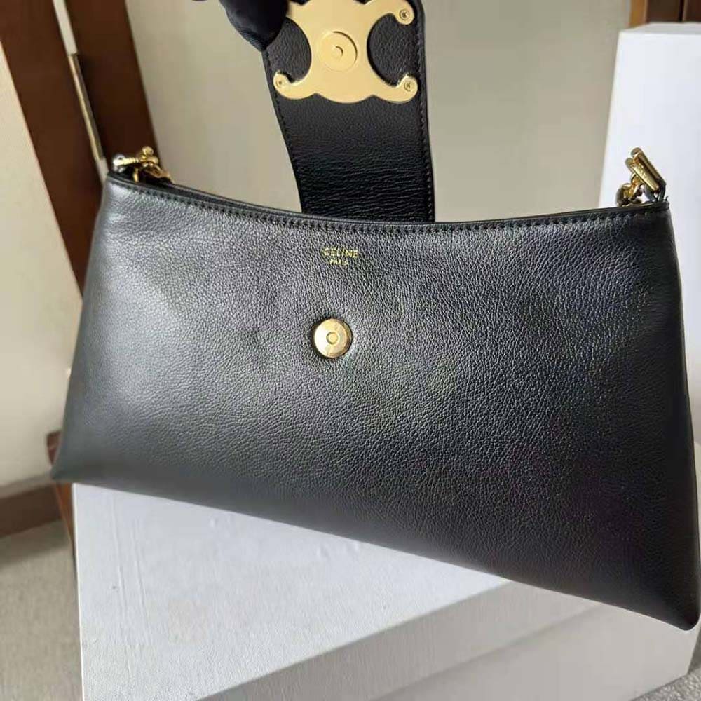 TÚI Celine Women Medium Wiltern Bag in Smooth Calfskin-Black