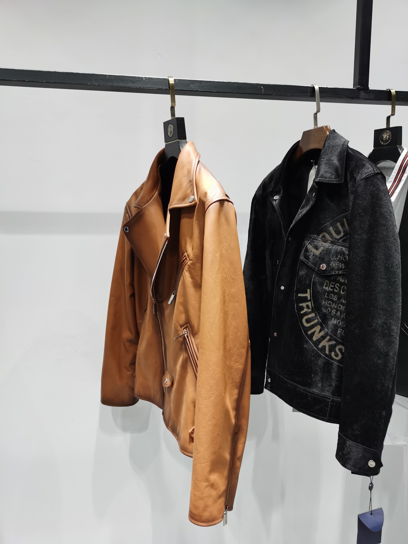 ÁO BERLUTI LEATHER BIKER JACKET