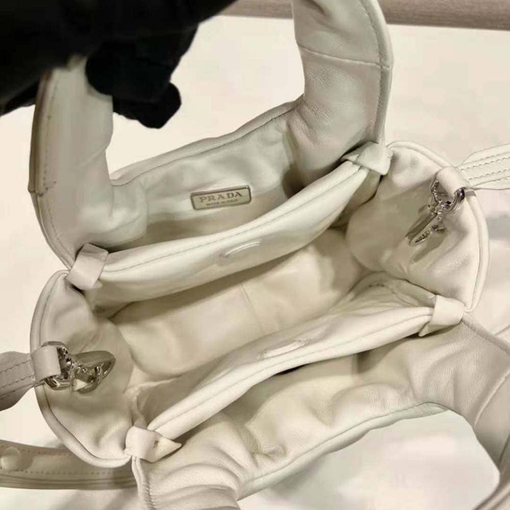 TÚI Prada Women Small Padded Prada Soft Nappa-Leather Bag-White
