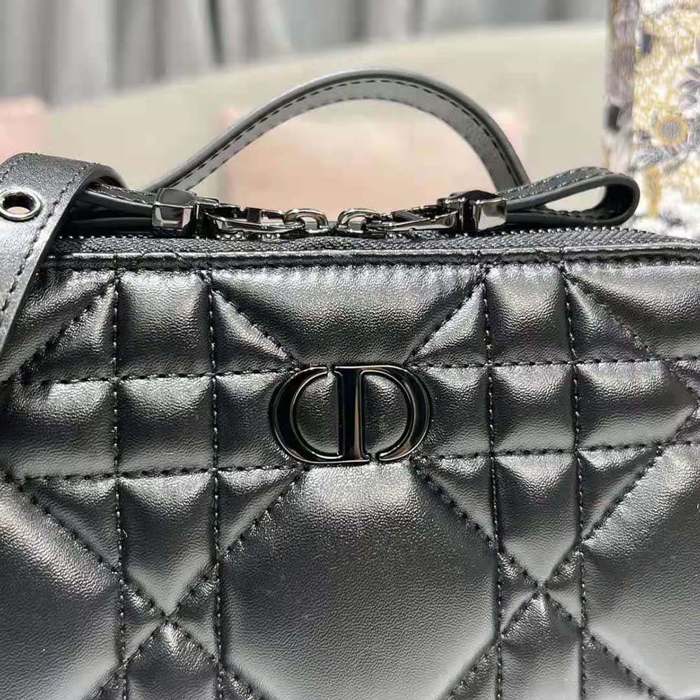 TÚI Dior Women 30 Mmontaigne Box Bag Black Multicolor Dior Oblique Jacquard Top Quality
