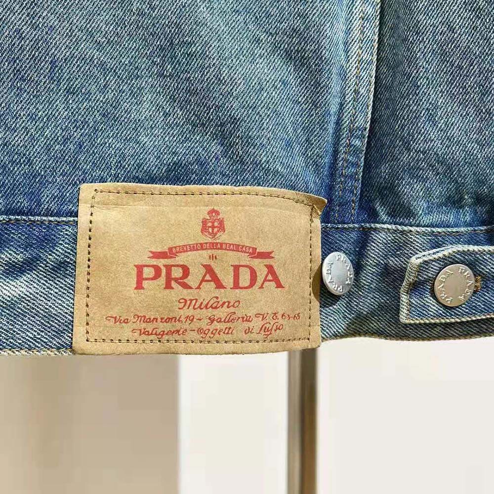 ÁO Prada Men Denim Blouson Jacket