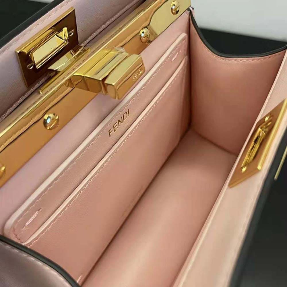 TÚI Fendi Women Peekaboo ISeeU Petite Pink Padded Nappa Leather Bag