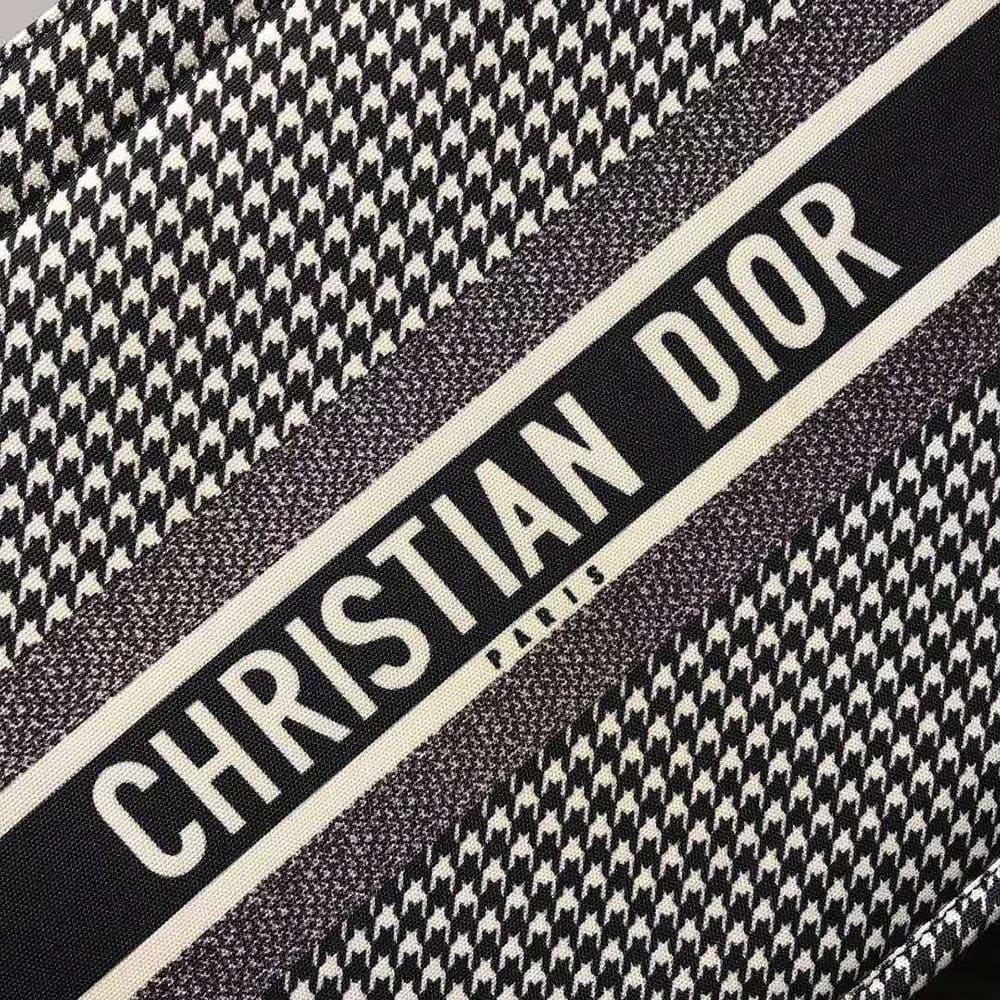 TÚI Dior Women Book Tote Bag in Embroidered Canvas-Black-Black