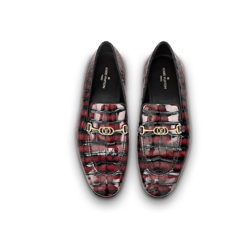 GIÀY LOUIS VUITTON ALLIGATOR RED SHOES