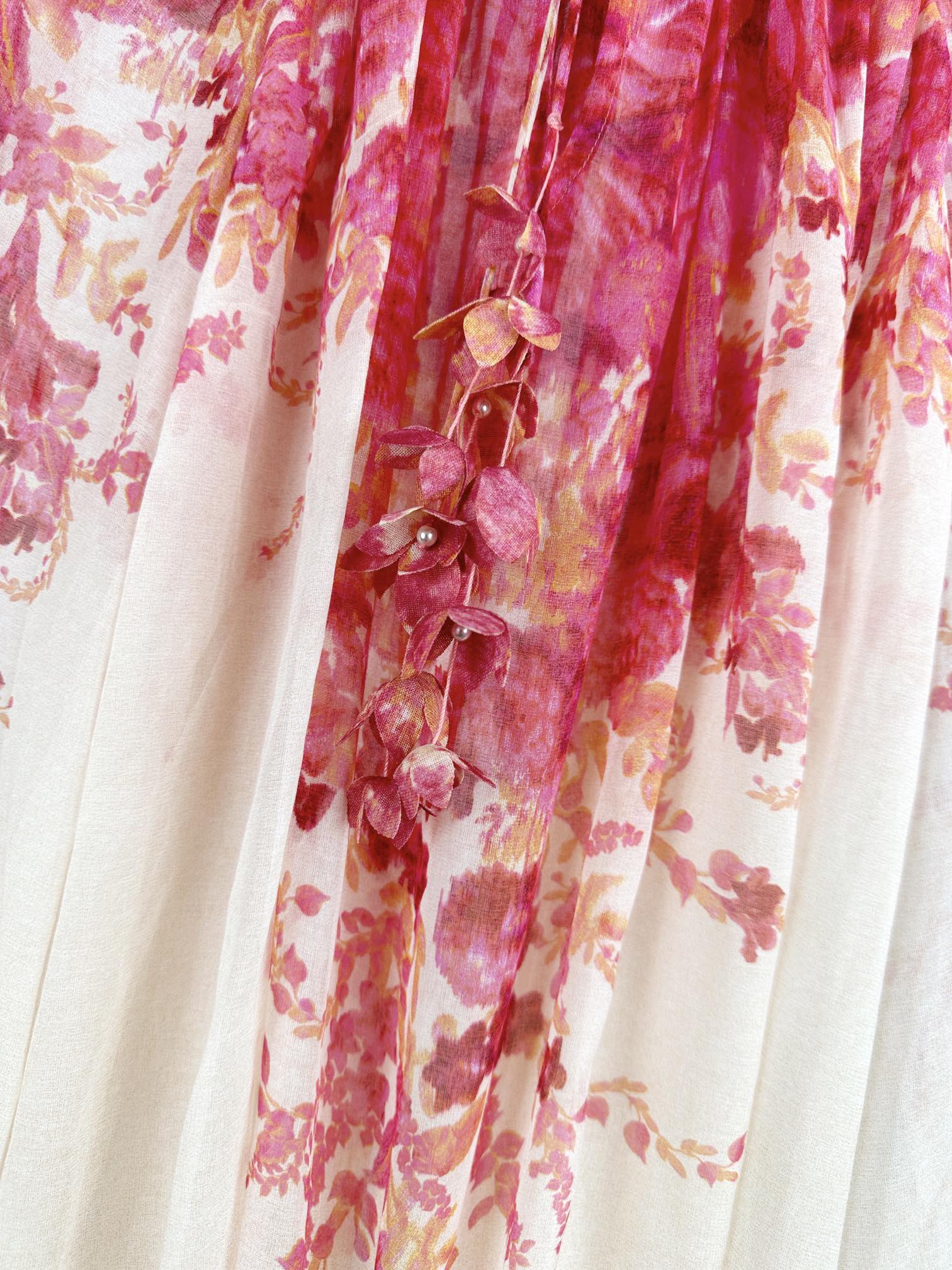 ÁO ZIMMERMANN Red Flower Vintage Dress
