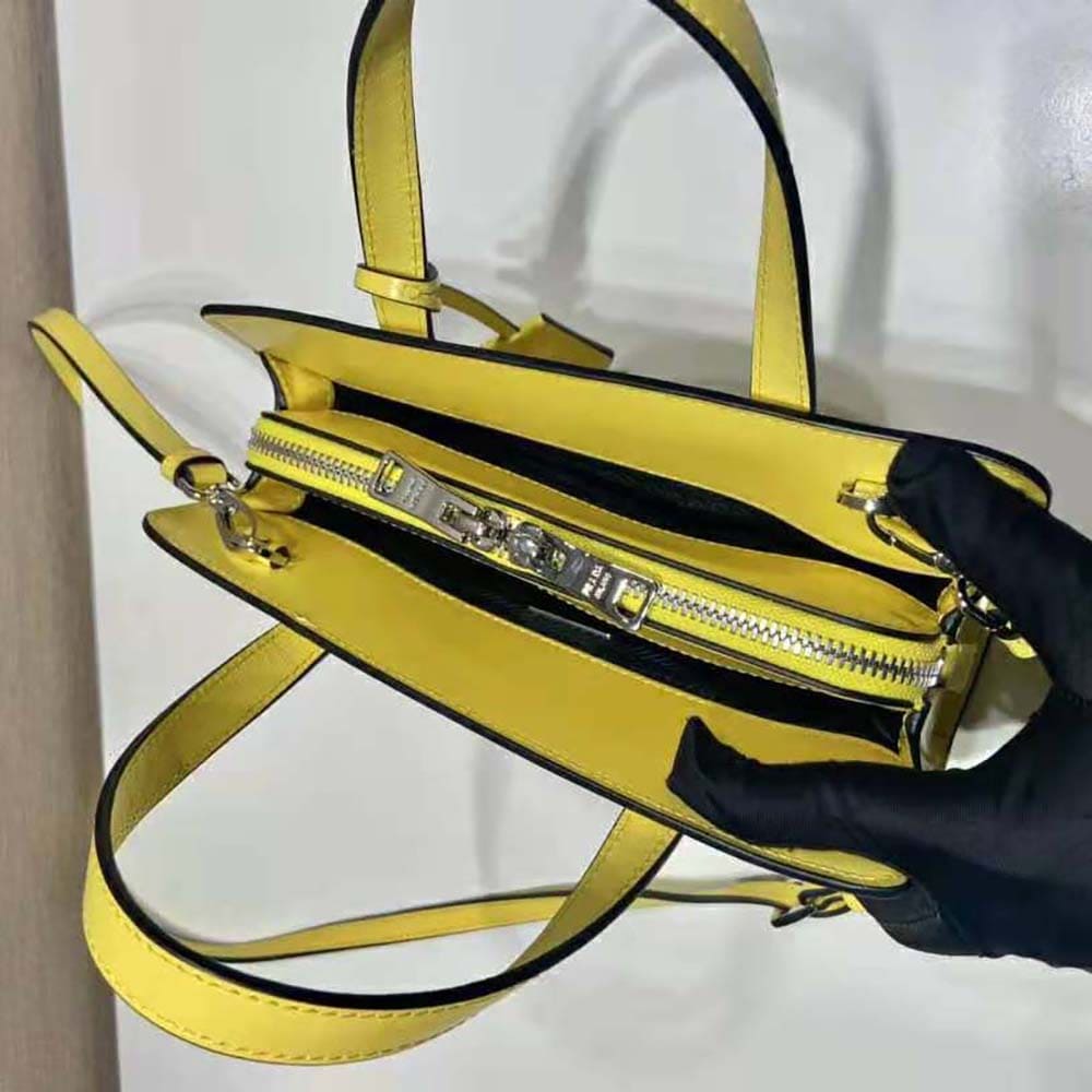TÚI Prada Women Re-Edition 1995 Brushed-Leather Mini Handbag-Yellow