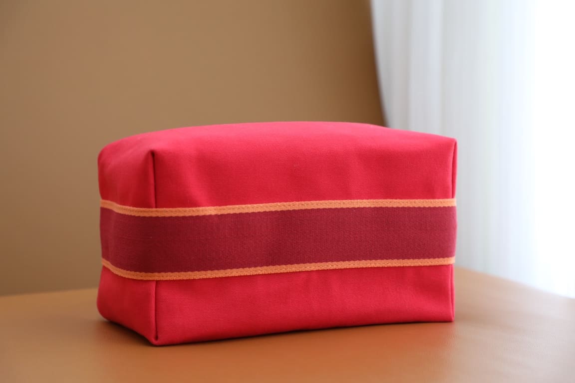 TÚI HERMES TROUSSE DE TOILETTE BRIDE A BRAC PM H MÀU ĐỎ