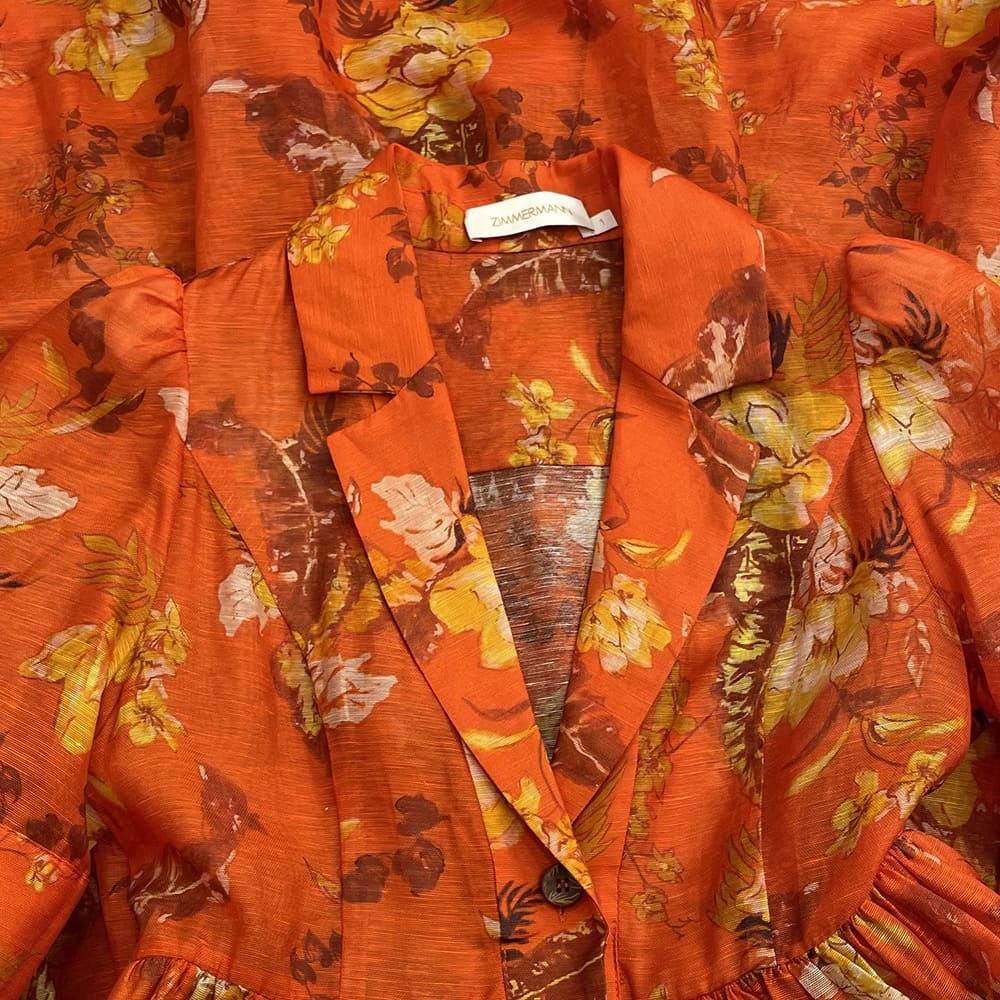 VÁY ZIMMERMANN Vintage Flower Long Sleeve Long Dress High Classy