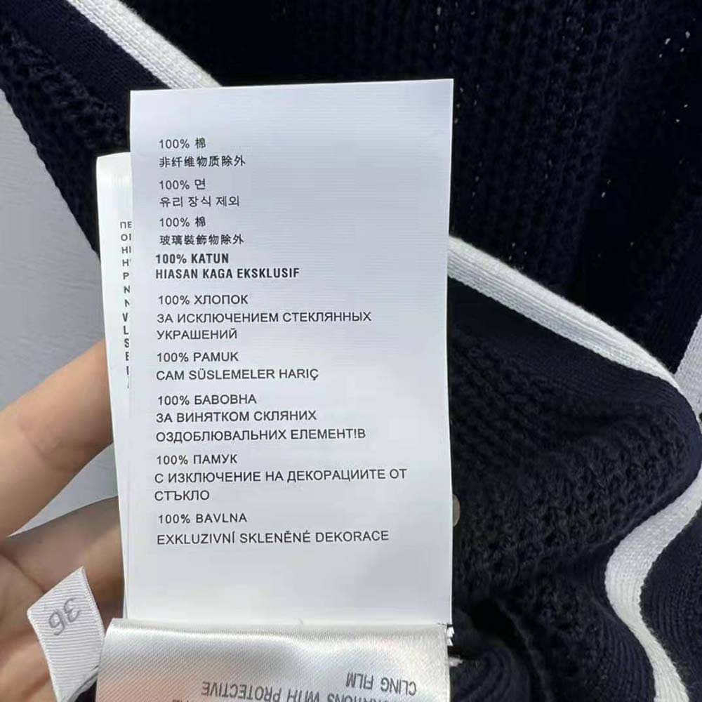 VÁY Miu Miu Women Cotton Knit Dress with Intarsia Logo