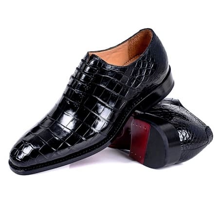 Giày Oxford Wholecut cổ điển bằng da cá sấu Alligator thủ công