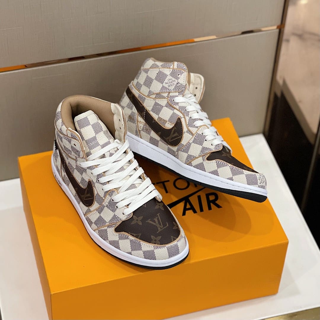 GIÀY LOUIS VUITTON NIKE AIR MONOGRAM SNEAKERS SHOES AAA