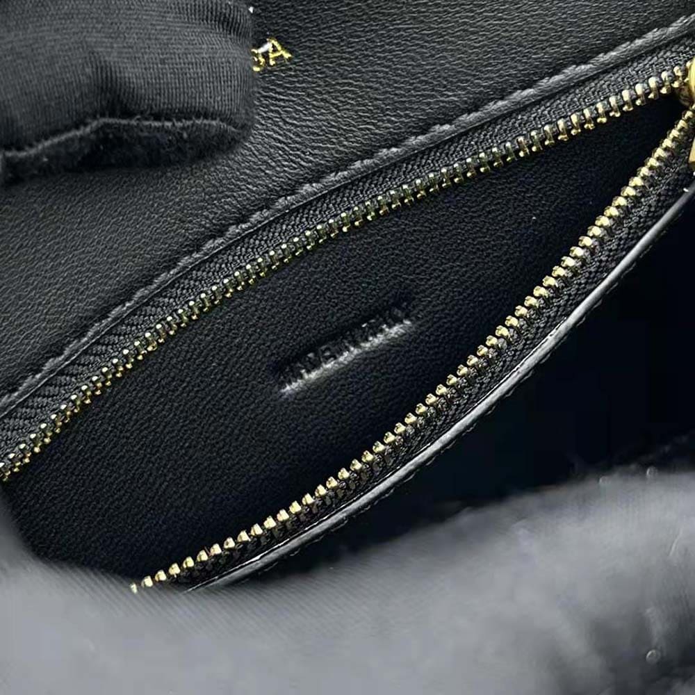 TÚI Balenciaga Women Furry Hourglass Small Handbag with Strap in Black