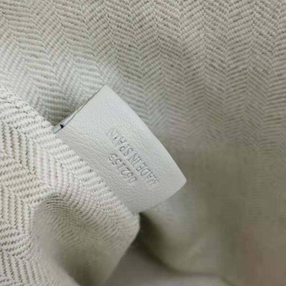 TÚI Loewe Women Oblong Anagram Pouch in Jacquard and Calfskin-White