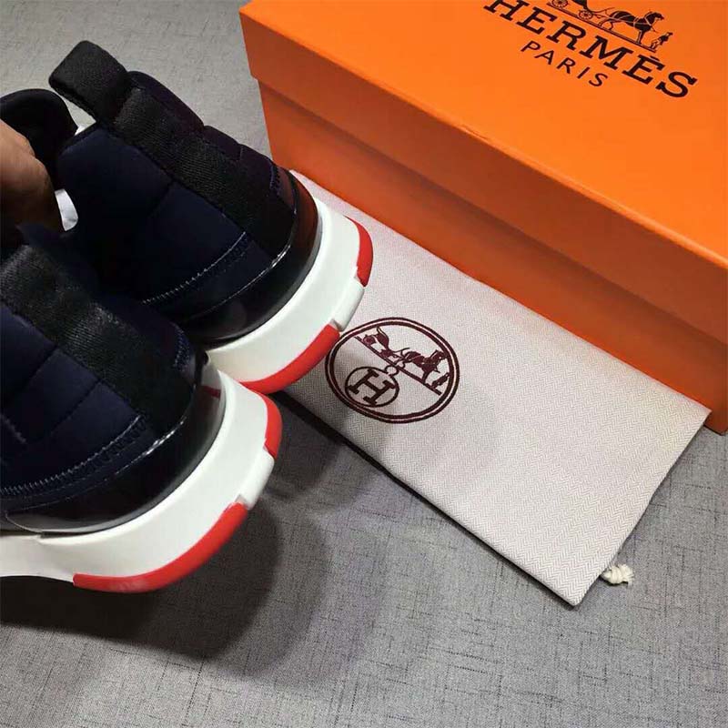 GIÀY HERMES Stadium Sneaker-Blue