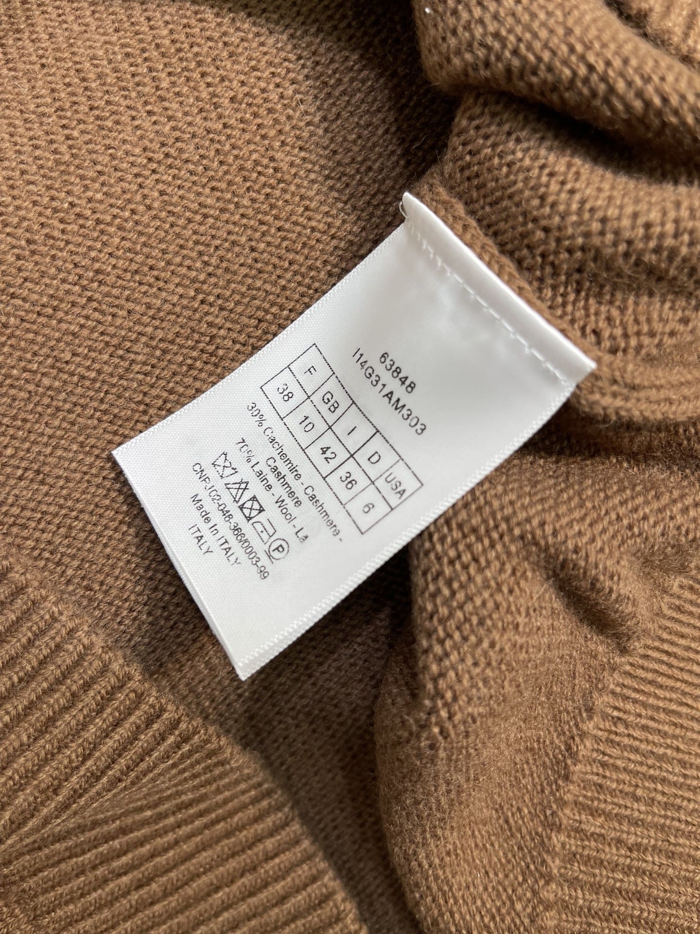 ÁO DIOR V-Neck Brown Sweater