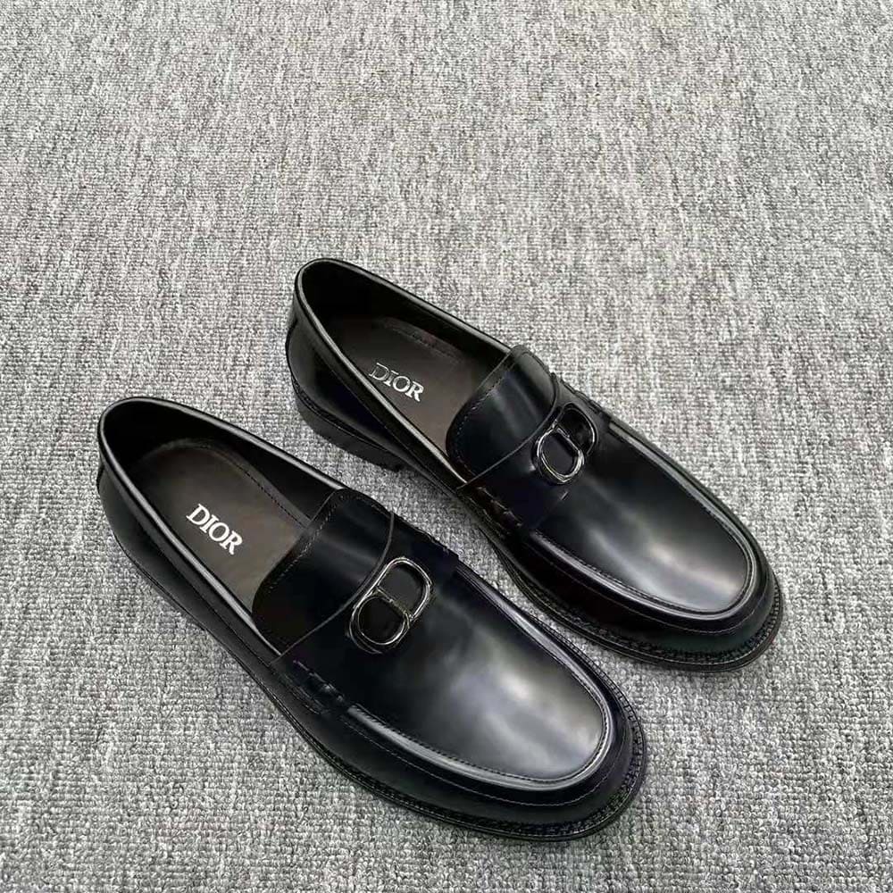 GIÀY DIOR Granville Loafer Black Polished Calfskin
