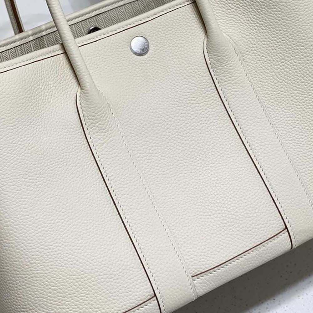 Túi Hermes Unisex Garden Party 30 Voyage Bag-White