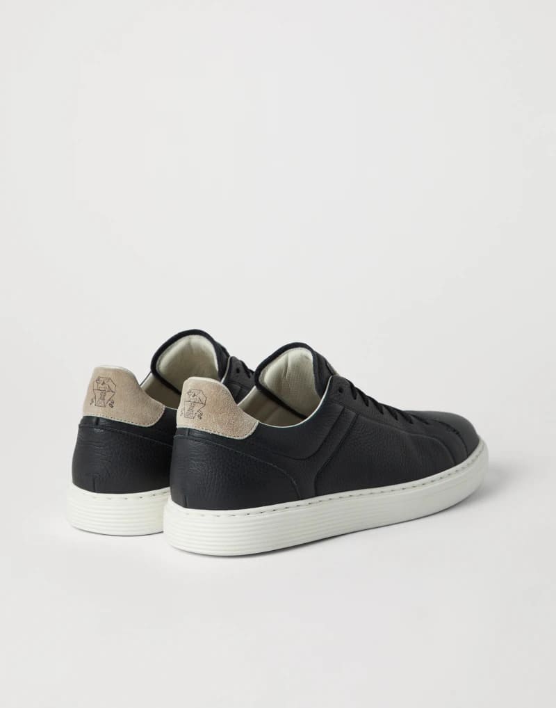 GIÀY BRUNELLO CUCINELLI SNEAKERS GRAIN CALFSKIN SHOES AAA DA BÊ HẠT
