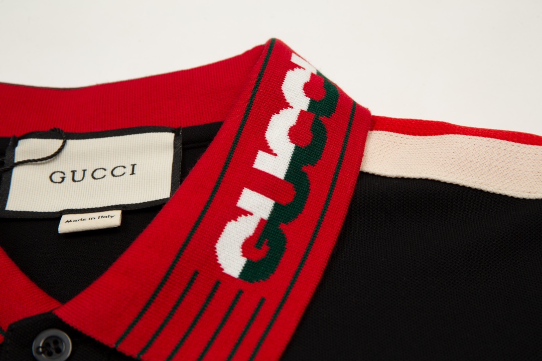 ÁO GUCCI Collar Logo Polo-Shirt