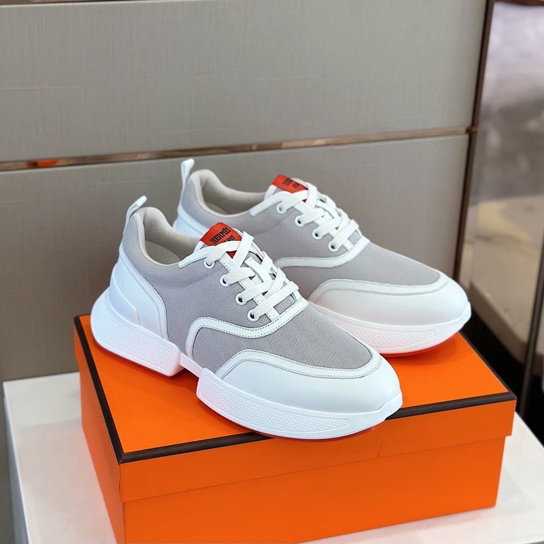 GIÀY HERMES H BOUNCING SNEAKER LOW SPORTS GREY