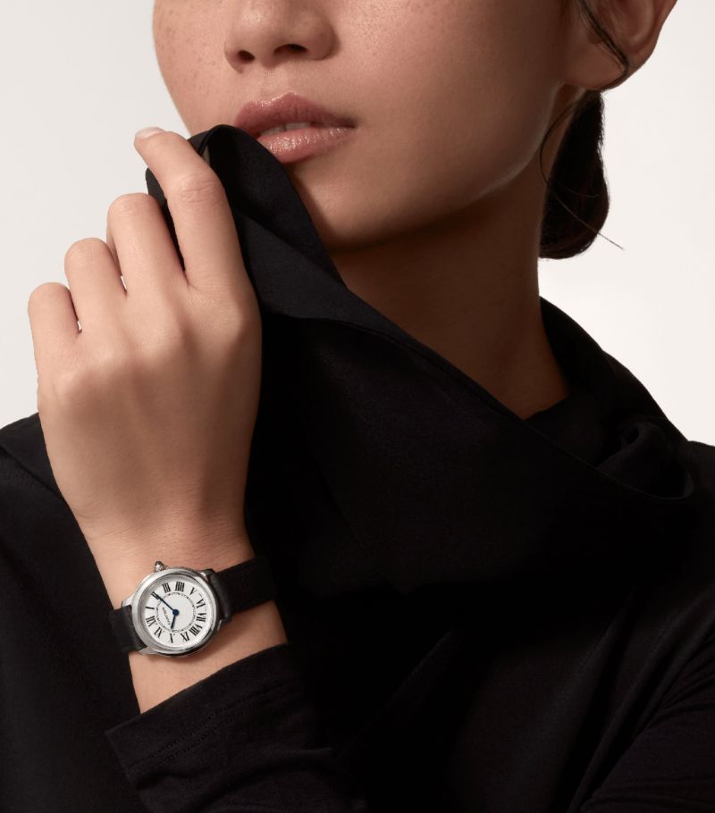 Đồng hồ CARTIER Stainless Steel Ronde Must de Cartier 29mm mặt số màu trắng