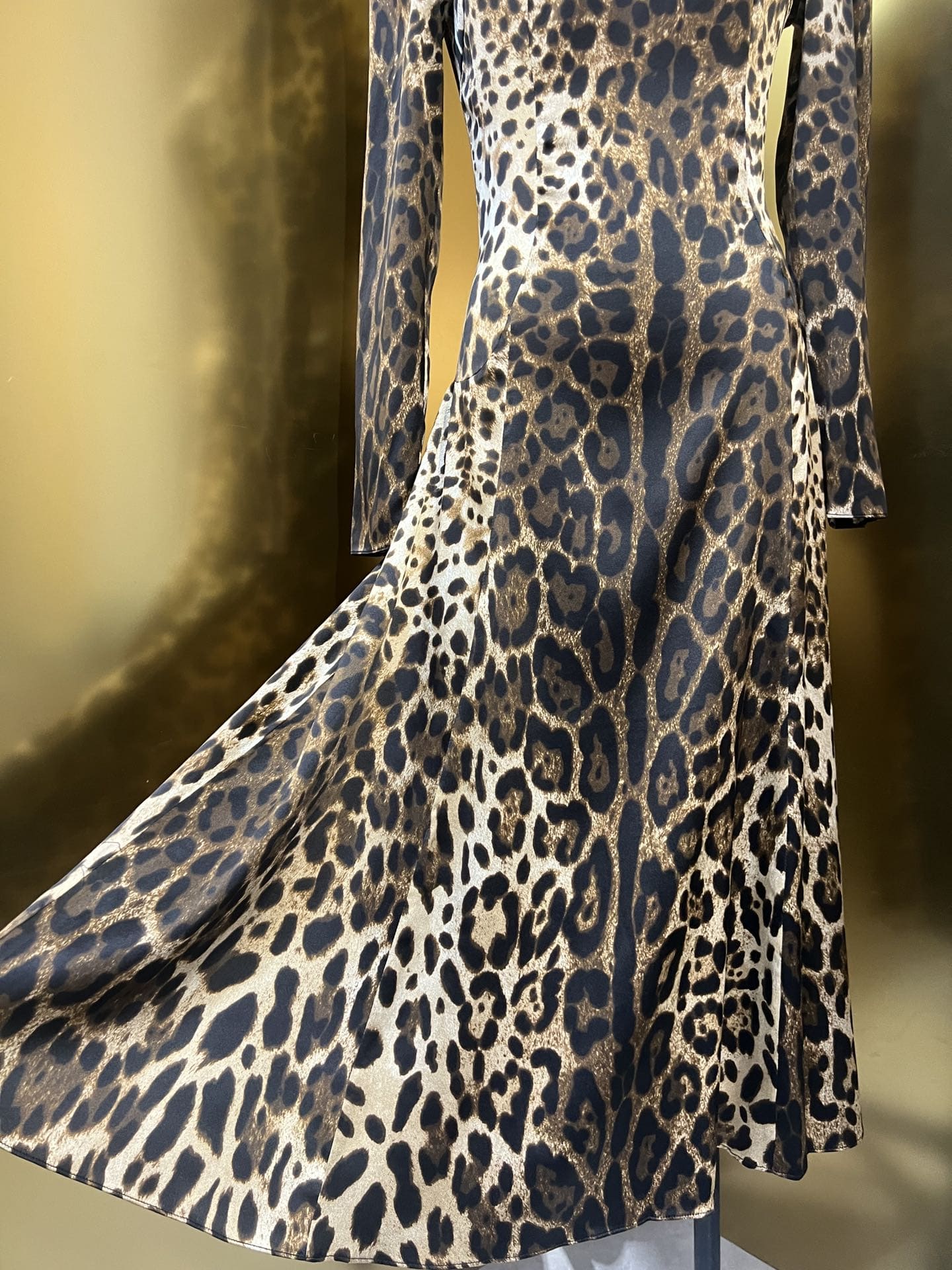 VÁY DOLCE & GABBANA Leopard Print Party Long Dress High Classy