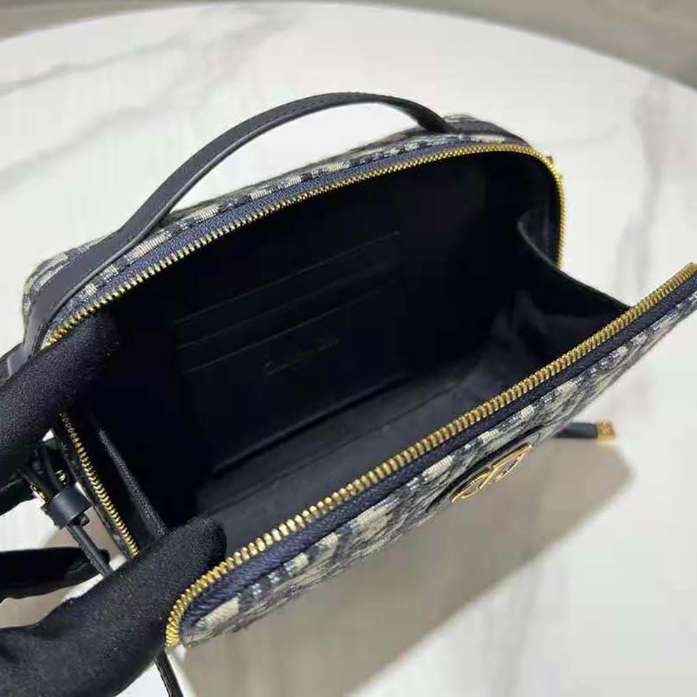 TÚI Dior Women 30 Mmontaigne Box Bag Blue Multicolor Dior Oblique Jacquard Top Quality