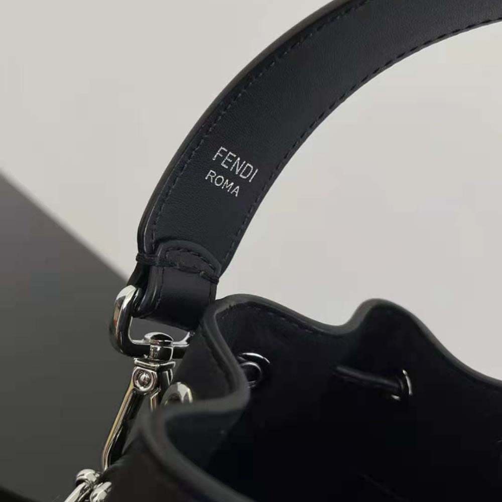 TÚI Fendi Women Mon Tresor Black Leather Mini-bag