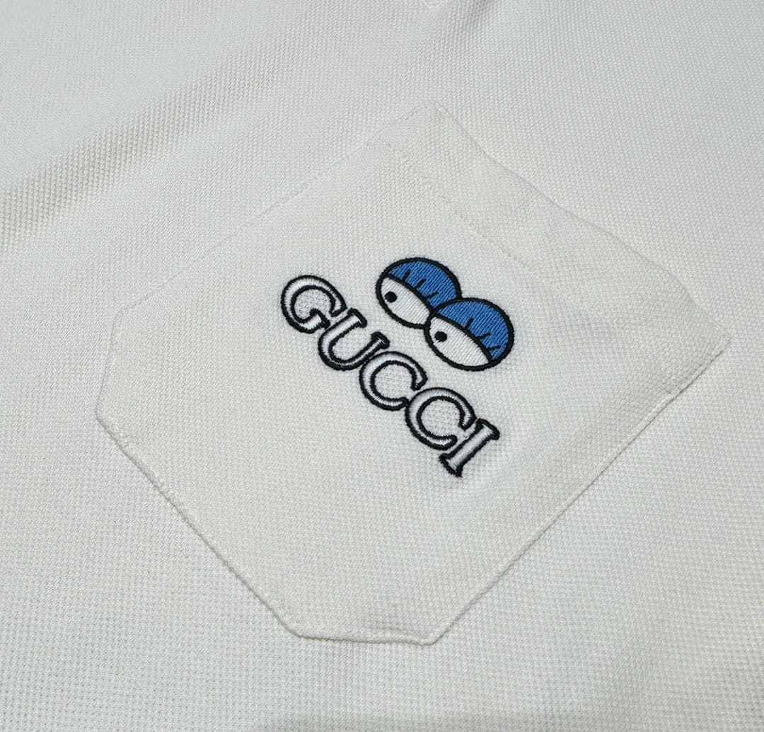 ÁO GUCCI GG POLO SHIRT MÀU TRẮNG UNISEX