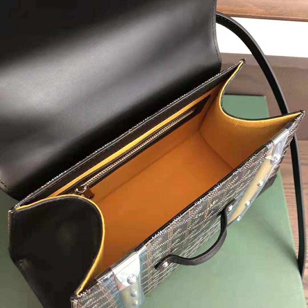 TÚI Goyard Women Sac Saïgon PM in Toile Goyardine & Clamecy Calfskin-Black