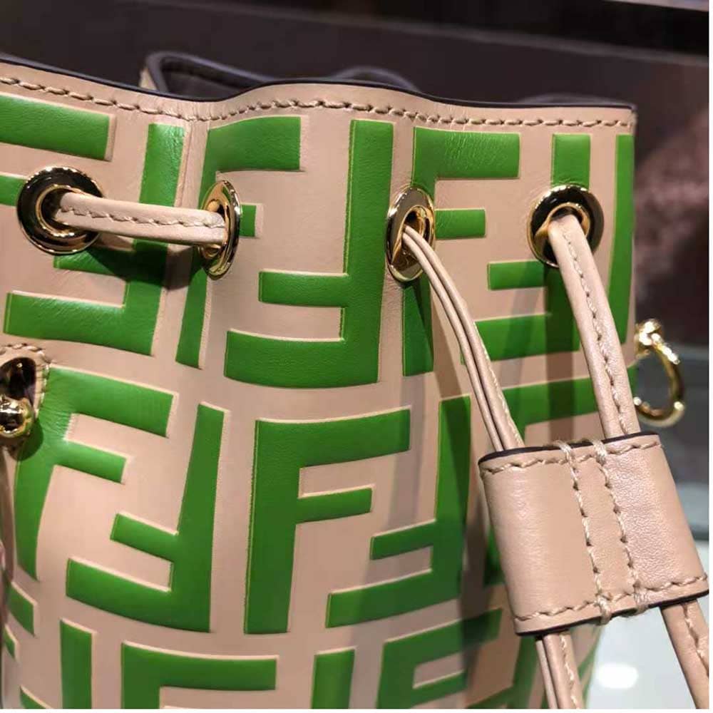 TÚI Fendi Women Mon Tresor Beige Leather Mini Bag