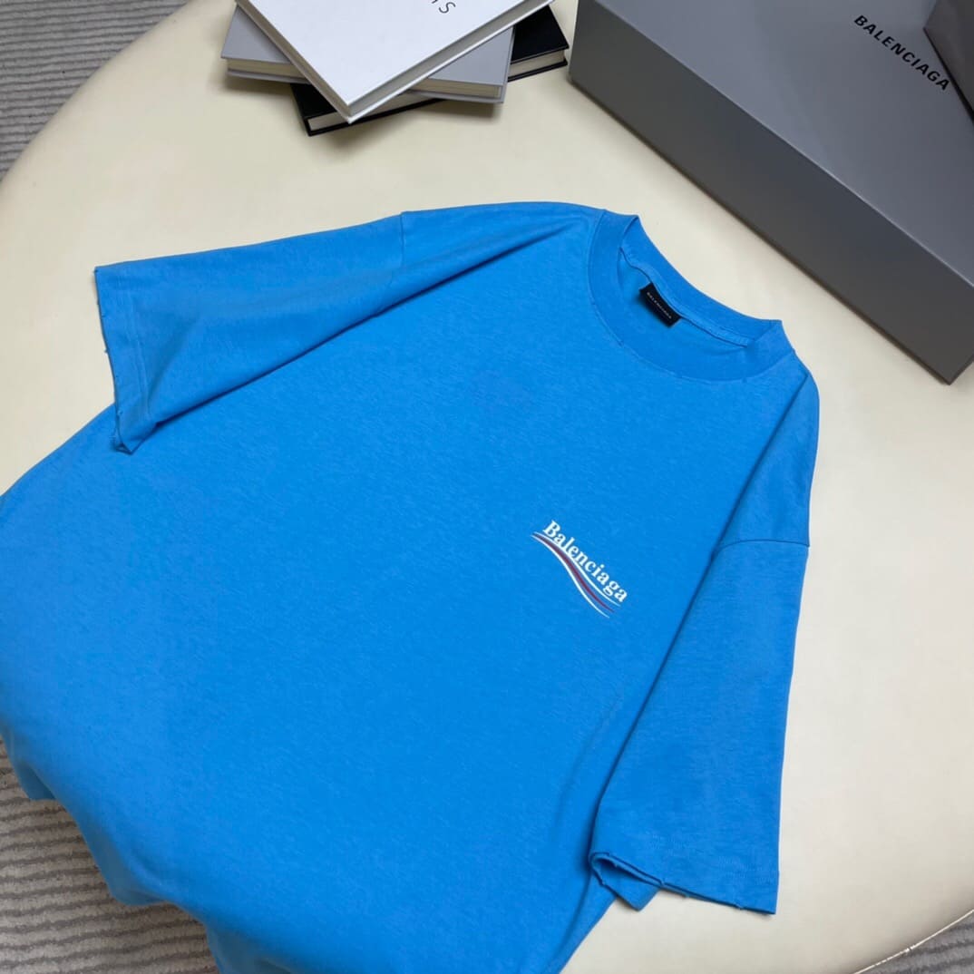 ÁO BALENCIAGA T SHIRT MÀU XANH UNISEX