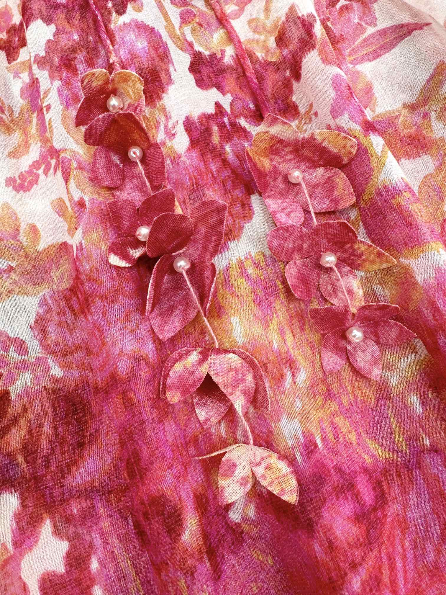 VÁY ZIMMERMANN Red Flower Vintage Dress