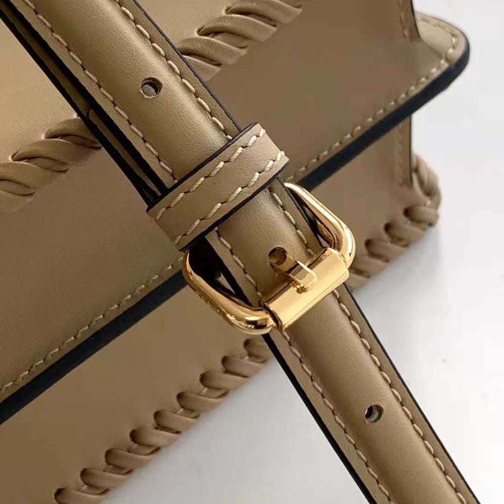 TÚI Fendi Women Peekaboo ISeeU Petite Beige Padded Calfskin Leather Bag