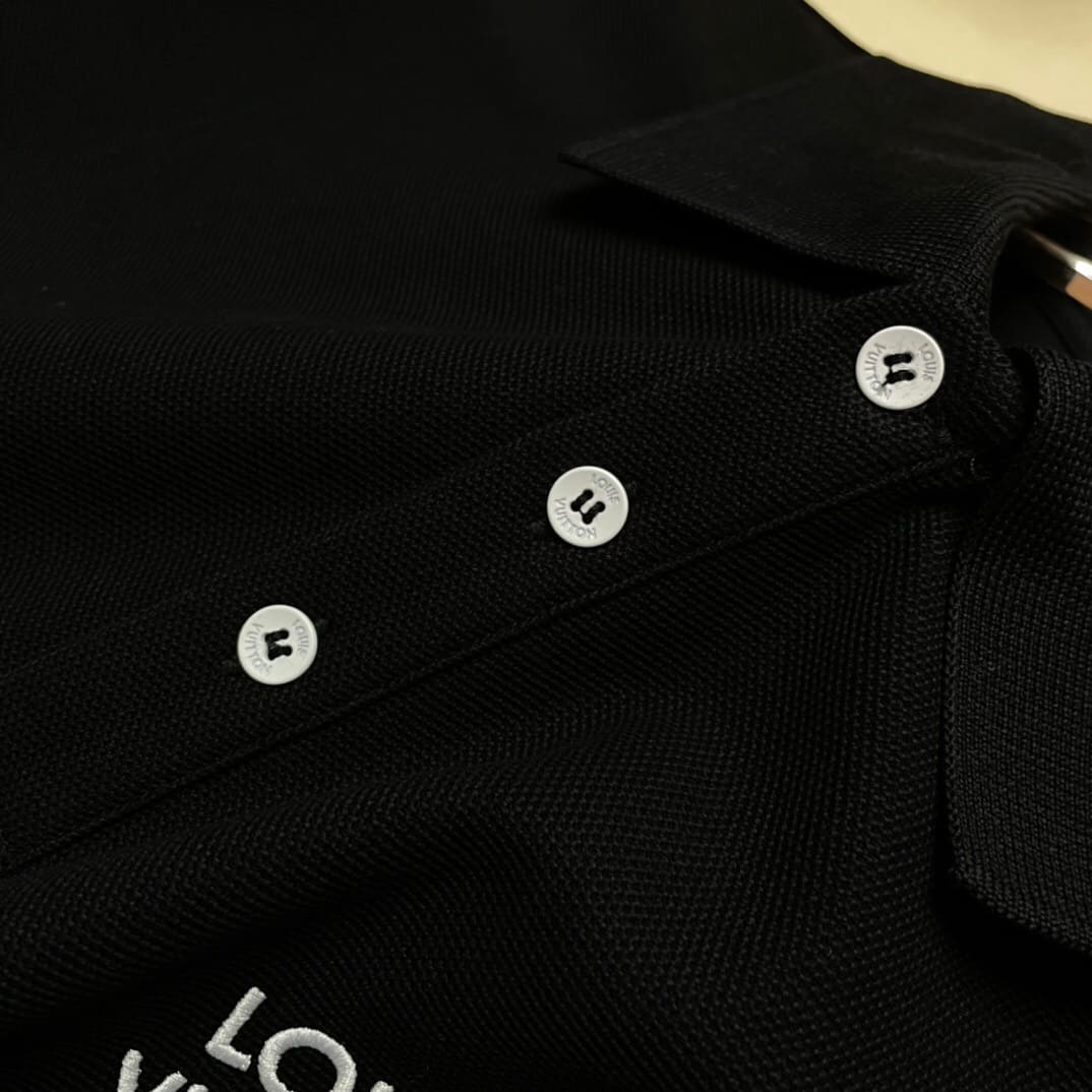 ÁO LOUIS VUITTON POLO SHIRT MÀU ĐEN UNISEX