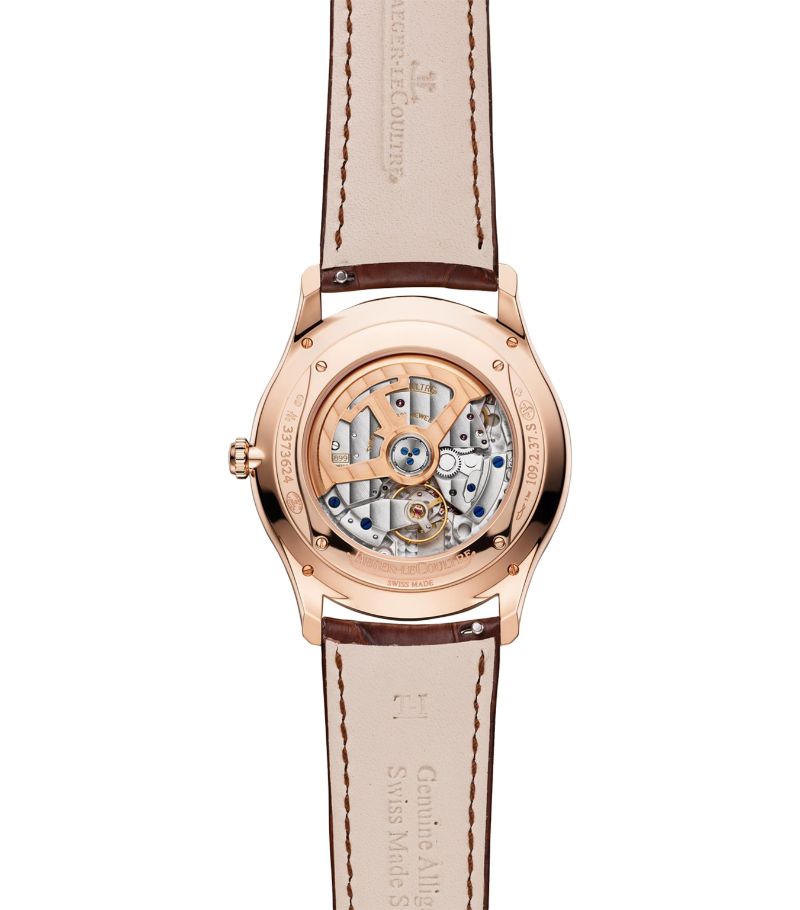 Đồng hồ Jaeger-LeCoultre Rose Gold Master Ultra Thin Date Watch 39mm mặt số màu trắng