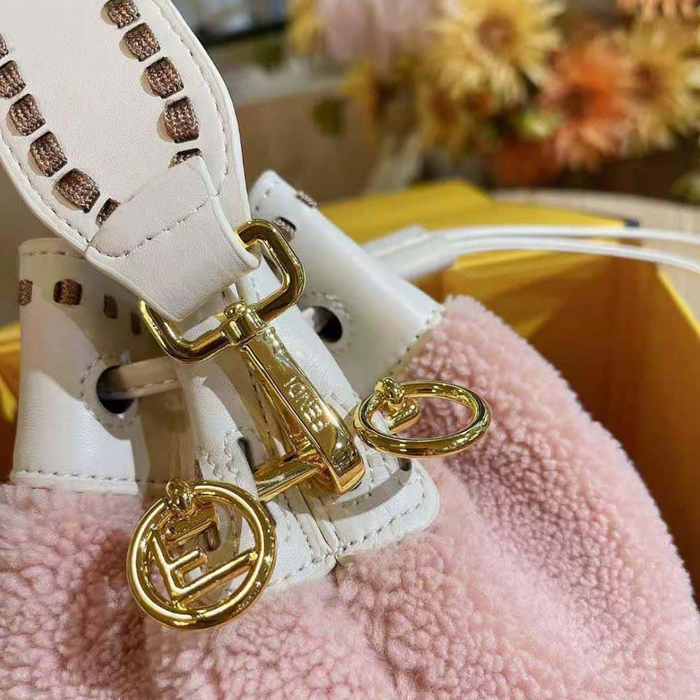 TÚI Fendi Women Mon Tresor Pink Sheepskin Mini-Bag