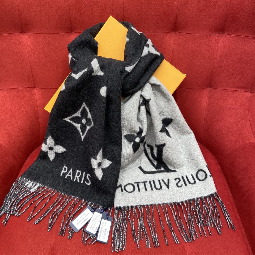KHĂN Louis Vuitton Double-sided cashmere Scarf