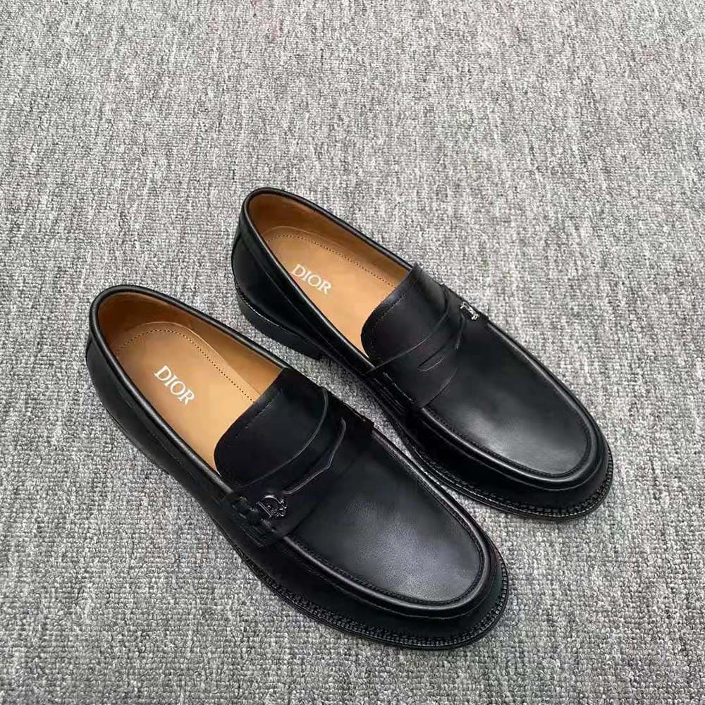 GIÀY DIOR Granville Loafer Black Smooth Calfskin