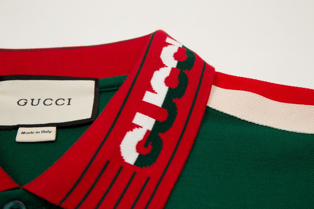 ÁO GUCCI Collar Logo Polo-Shirt