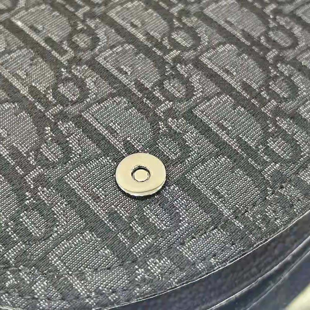 TÚI Dior Men Saddle Pouch Black Dior Oblique Jacquard