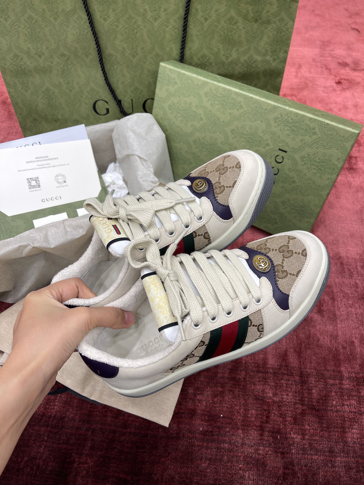 GIÀY GUCCI SCREENER SNEAKER SHOES AAA