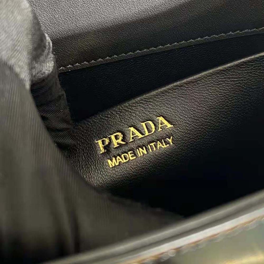 TÚI Prada Women Medium Brushed Leather Handbag-Black