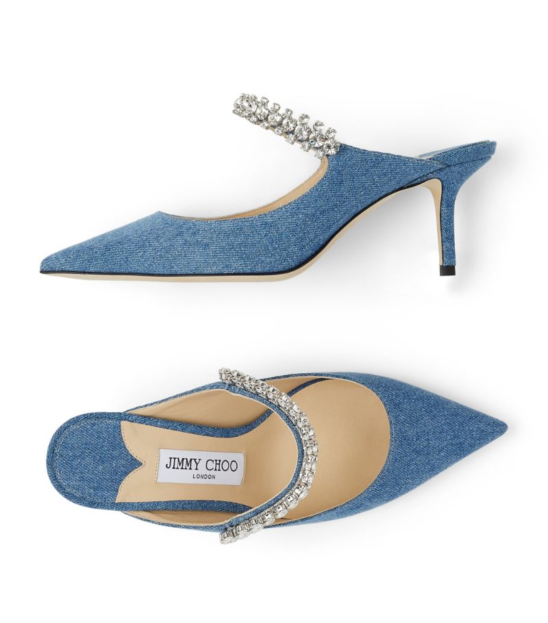 GIÀY JIMMY CHOO  Bing 65 Mules denim