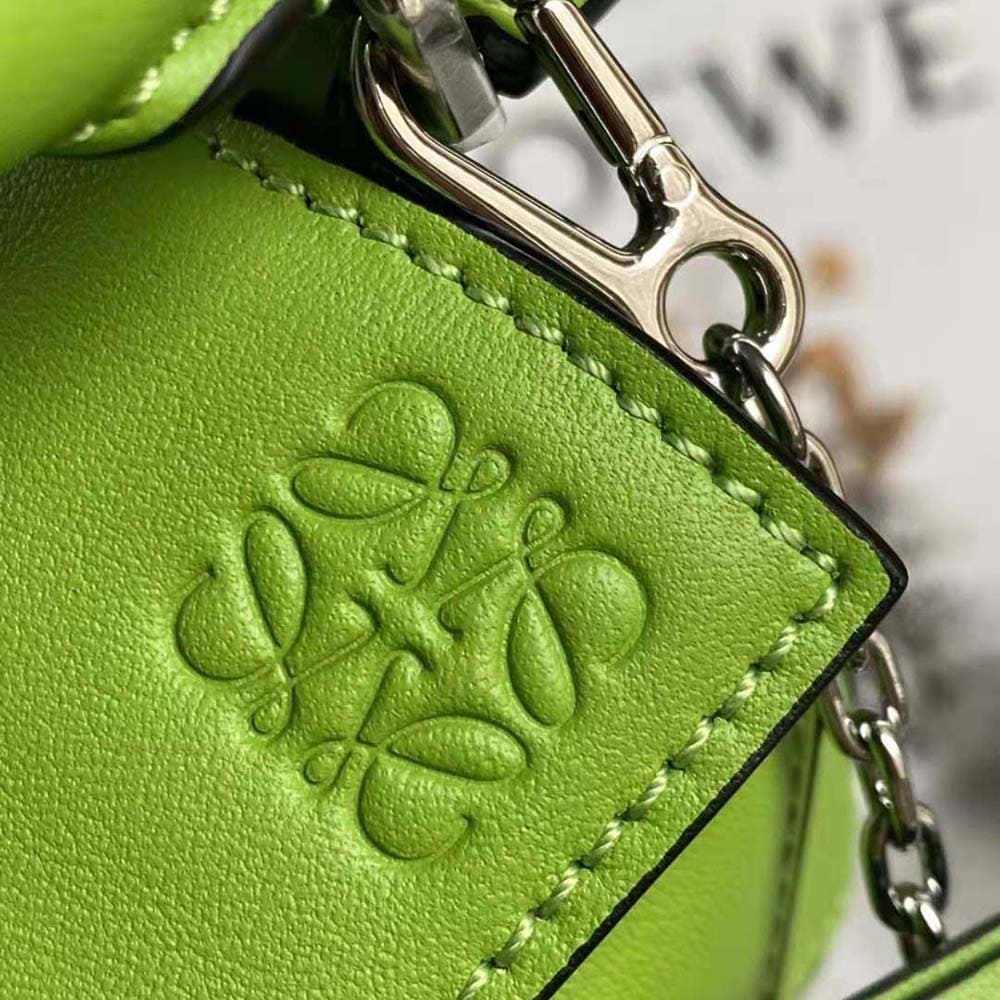 TÚI Loewe Women Nano Puzzle Bag in Classic Calfskin-Lime
