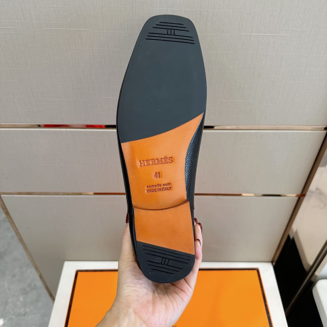 GIÀY HERMES GIOVANNI LOAFER BLACK AAA