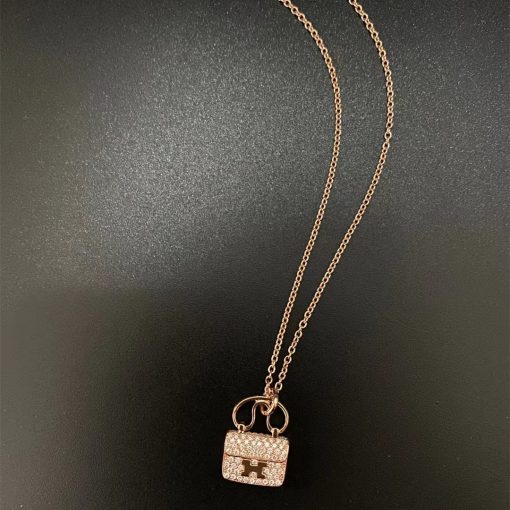 DÂY CHUYỀN HERMES CONSTANCE BAG DIAMOND GOLD 18K GOLD