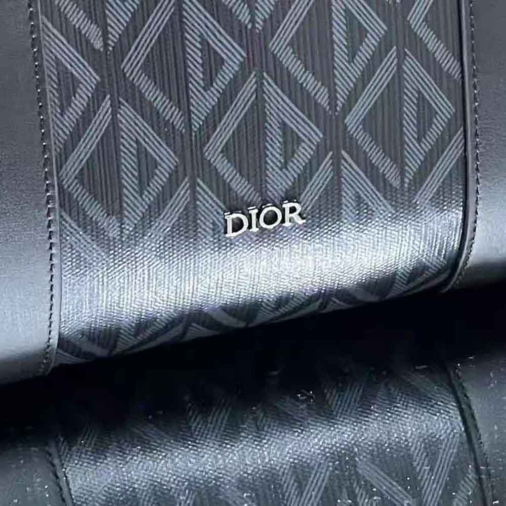 TÚI DIOR Lingot 50 Duffle Bag Black CD Diamond Canvas